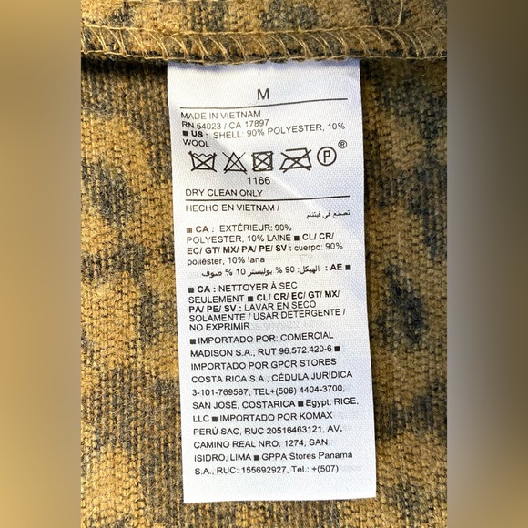 Old Navy Women's Brown Leopard Animal Print Long-Line Cardigan Coat Size M NWT - Picture 9 of 10